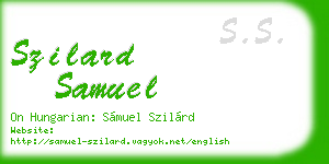 szilard samuel business card